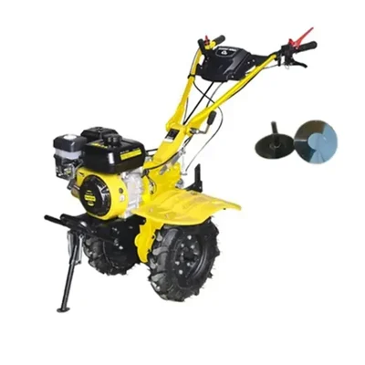 KisanKraft KK-IC-220P, 7 HP Petrol Power Tiller with Free Ridger Attachment and Side Discs