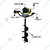 Kisankraft KK-PPDE-62, 62-cc One Man Operated Earth Auger / Post hole digger with 12 inch Bit