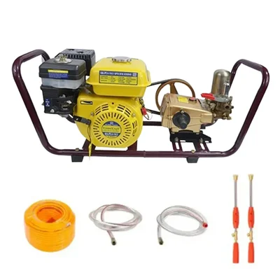 Kisankraft KK-PSP-22, Heavy Duty 4-stroke 163 CC HTP Sprayer Pump Set with 50 meter Hose Pipe and 2 Free Spray Gun