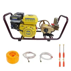 Kisankraft KK-PSP-22, Heavy Duty 4-stroke 163 CC HTP Sprayer Pump Set with 50 meter Hose Pipe and 2 Free Spray Gun
