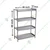 46 x 12 x 48 Inch Stainless Steel 4 shelves Kitchen Rack For Multipurpose Use
