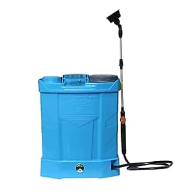 Bharat Kisan 12 V 20 AH Knapsack Sprayer with Black Trigger, Iron Hook Belt, Motor and other accessories for Agriculture Use