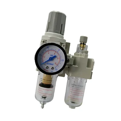 Kobmax 1/4 Inch Filter+Regulator+Lubricator Unit With Gauge and Without Guard (KX-AC2010-02) 