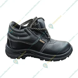Komico ECO High Ankle Safety Shoe - PVC Sole Leather Material With Steel Toe(Size-6)