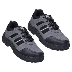 Komico Bold Safety Shoe - PVC Sole, Low Ankle, Leather Material With Steel Toe(Size-6)