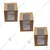 100 Pcs, 3x3x4 Inch Kraft 280 GSM Cupcake Box with Insert For Cupcakes, Brownies, Bakery Products