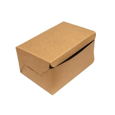 Premium Quality 100 Pcs Kraft Paper Cake Box, 7x5x2.5 inch Size,  320 GSM for Cookies, Pastries, Donuts, Pie Slices