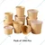 1000ml, 400 GSM Tall Kraft Containers (Pack of 1000)with PET Lid