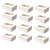 100 Pcs, 9 x 6 x 3 inch Window 280 GSM Kraft Paper Cupcake/Snack Box