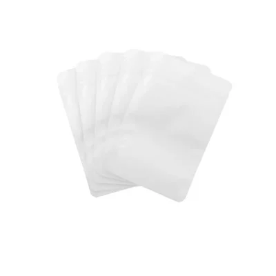 450gm, 15x22 cm White Kraft Paper Pouch With Ziplock and Aluminum lining Inside for Dry Fruits and Spices(Pack-50 Pcs)