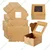 600 Pcs, Premium 3x3x2 Inch 280 GSM Kraft Window Box With Transparent Window for Brownies, Mini Pastries & Dry Snacks