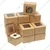 600 Pcs, Premium 3x3x2 Inch 280 GSM Kraft Window Box With Transparent Window for Brownies, Mini Pastries & Dry Snacks