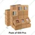 600 Pcs, Premium 3x3x2 Inch 280 GSM Kraft Window Box With Transparent Window for Brownies, Mini Pastries & Dry Snacks