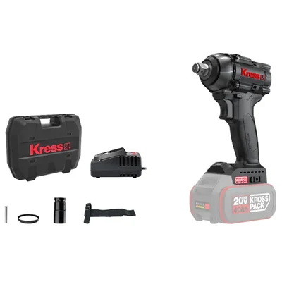 Kress 1/2 inch 20V 400 Nm Brushless Impact Wrench With Battery, Charger & 1 Year Warranty, 2700 RPM (KU272.91)