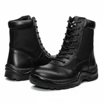 Krieger KR1001 Hi-Ankle Trekking, Biker & Army Boot, Anti-Skid Sole, M4 Tech in-Socks, Black