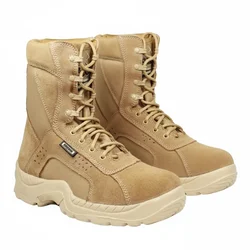 Krieger KR1002 Hi-Ankle Trekking, Biker & Army Boot, Anti-Skid Sole, M4 Tech in-Socks, Beige(Size-5)