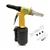 Krost Air Pop Rivet Gun, 17mm Stroke Length with 4 Interchangeable Nose Piece Sizes