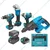 Krost 4 Pcs 21V Cordless Impact Wrench, Rotary Hammer, Metal Chuck Drill & Angle Grinder Combo Kit With Battery & Charger