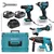Krost 4 Pcs 21V Cordless Impact Wrench, Rotary Hammer, Metal Chuck Drill & Angle Grinder Combo Kit With Battery & Charger