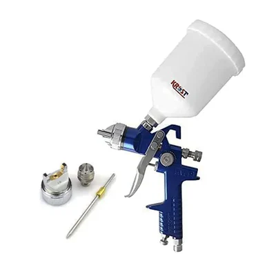Krost 1.4 mm 600 ml Capacity Gravity Feed HVLP Spray Gun With Extra Nozzle Kit Set (H-827)