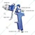 Krost 1.4 mm 600 ml Capacity Gravity Feed HVLP Spray Gun With Extra Nozzle Kit Set (H-827)