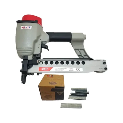 Krost Pneumatic Stapler with 100 Series Staple Pin-5040 Pcs 50mm Length (N851F)