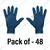 K-Safe 48 Pair Hand Gloves - 40 GSM Cotton Knitted Blue Reusable & Washable Unisex