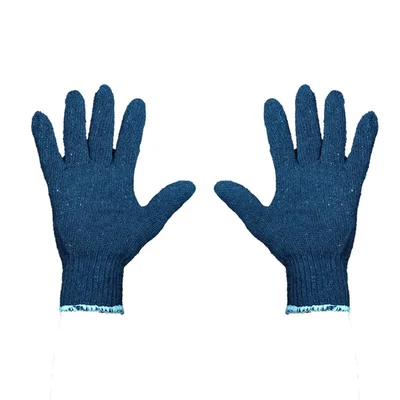 K-Safe 48 Pair Hand Gloves - 40 GSM Cotton Knitted Blue Reusable & Washable Unisex
