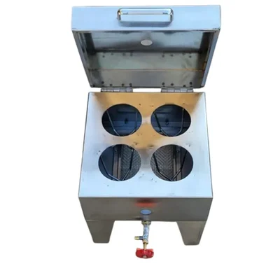 Gas Operated Kullad Pizza Maker Machine, 4 Pcs Kullad Pizza Capacity