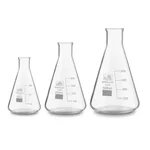 SBT Instruments Borosilicate 3.3 Glass Conical Flask 100ml, 250ml, 500ml with Graduation Marks for Laboratory
