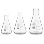 SBT Instruments Borosilicate 3.3 Glass Conical Flask 50ml, 100ml, 250ml with Graduation Marks for Laboratory