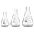 SBT Instruments Borosilicate 3.3 Glass Conical Flask 50ml, 100ml, 250ml with Graduation Marks for Laboratory