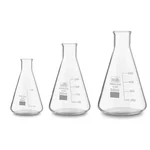 SBT Instruments Borosilicate 3.3 Glass Conical Flask 25ml, 250ml, 500ml with Graduation Marks for Laboratory