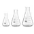 SBT Instruments Borosilicate 3.3 Glass Conical Flask 25ml, 250ml, 500ml with Graduation Marks for Laboratory