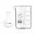 SBT Borosilicate 3.3 Glass Measuring Beaker 500ml & Round Bottom Boiling Flask 50ml for Laboratory