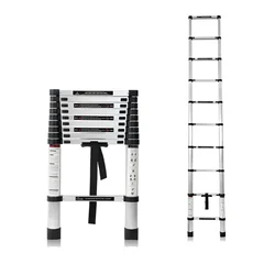 Smarty 10 steps (9.5 Feet/2.9 Meter) Portable Single Side Telescopic Ladder