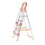 Houza 5 Step 250 Kg Load Capacity Anti Slip Aluminium Foldable Ladder With Railing (HZ-WR-05-01)