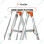 Houza 8 Step 250 Kg Load Capacity Anti Slip Aluminium Foldable Ladder With Railing (HZ-WR-08-01)