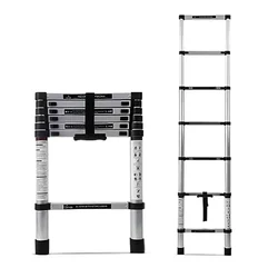 Smarty 7 steps (6.5 Feet/2 Meter) Portable Single Side Telescopic Ladder