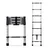 Smarty 7 steps (6.5 Feet/2 Meter) Portable Single Side Telescopic Ladder