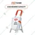 Houza 4 Step 250 Kg Load Capacity Anti Slip Aluminium Foldable Ladder With Railing (HZ-WR-04-01)