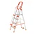 Houza 4 Step 250 Kg Load Capacity Anti Slip Aluminium Foldable Ladder With Railing (HZ-WR-04-01)