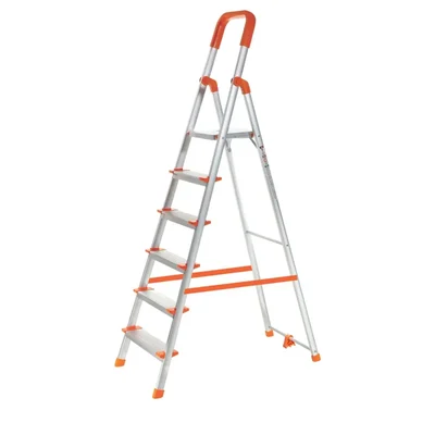Houza 6 Step 250 Kg Load Capacity Anti Slip Aluminium Foldable Ladder (HZ-AQUA-06-01)