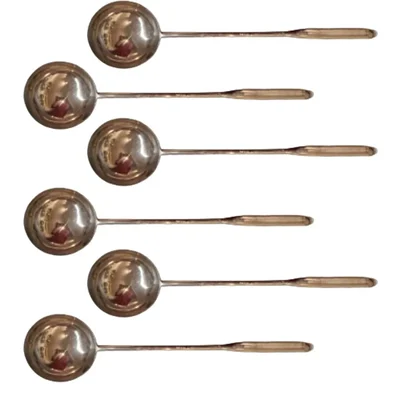 Mira Steels 10 No. Ladle 8 inch Diameter and Stainless Steel Body ( Pack of 6)