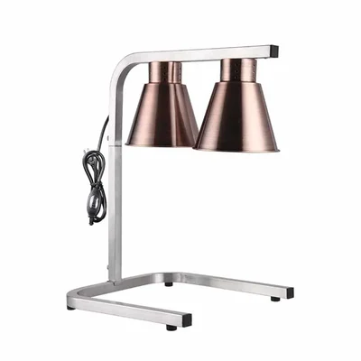 Food Heat Lamp Dual Bulb Countertop | Dual Bulb Countertop for Buffet, Food Court Restaurants
