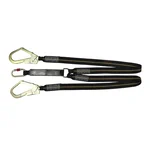 ISSAFE (ISF-93) Double Webbing Lanyard with Two Ropes and 2 Scaffolding Hooks,Certified: ISI (PART 2): 2021, EN 3542010 ANSI 359.13:2013