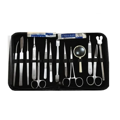 Forgesy Dissection Kit Big in Black Pouch | Professional Large Capacity Stainless Steel Instrument Set