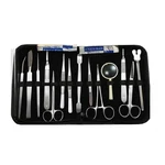 Forgesy Dissection Kit Big in Black Pouch | Professional Large Capacity Stainless Steel Instrument Set