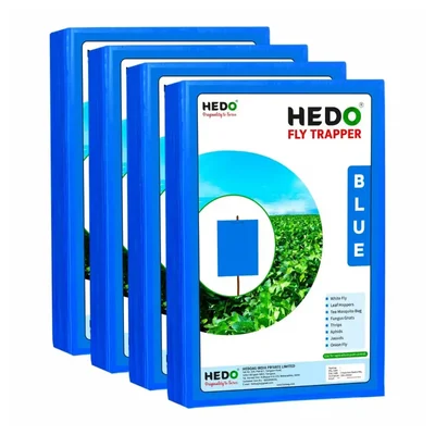 HEDO Eco A4 Size Blue Sticky Trap (100 Pcs) | Bulk Double Sided Heavy Duty Waterproof Glue Catcher