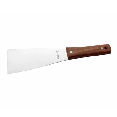 Smart Chef 7" x 3" Stainless Steel Scraper Spatula with Wooden Handle, Dough Scraper & Pastry Cutter (HM41601)(Pack-1 pc)